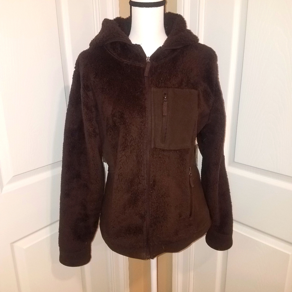 PRICE⬇️ST. JOHN'S BAY HOODED SWEATER JACKET. BROWN. MED.